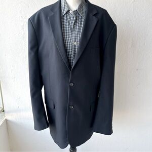 Steffano Bruno Navy Blazer Men’s Size 52 Regular Fit Notch Lapel Tailored Jacket